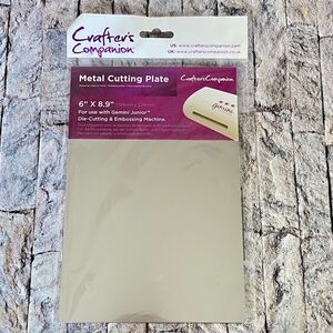 Crafters Companion NWT Metal Cutting Plate 6" x 8.9" For Use With Gemini Jr